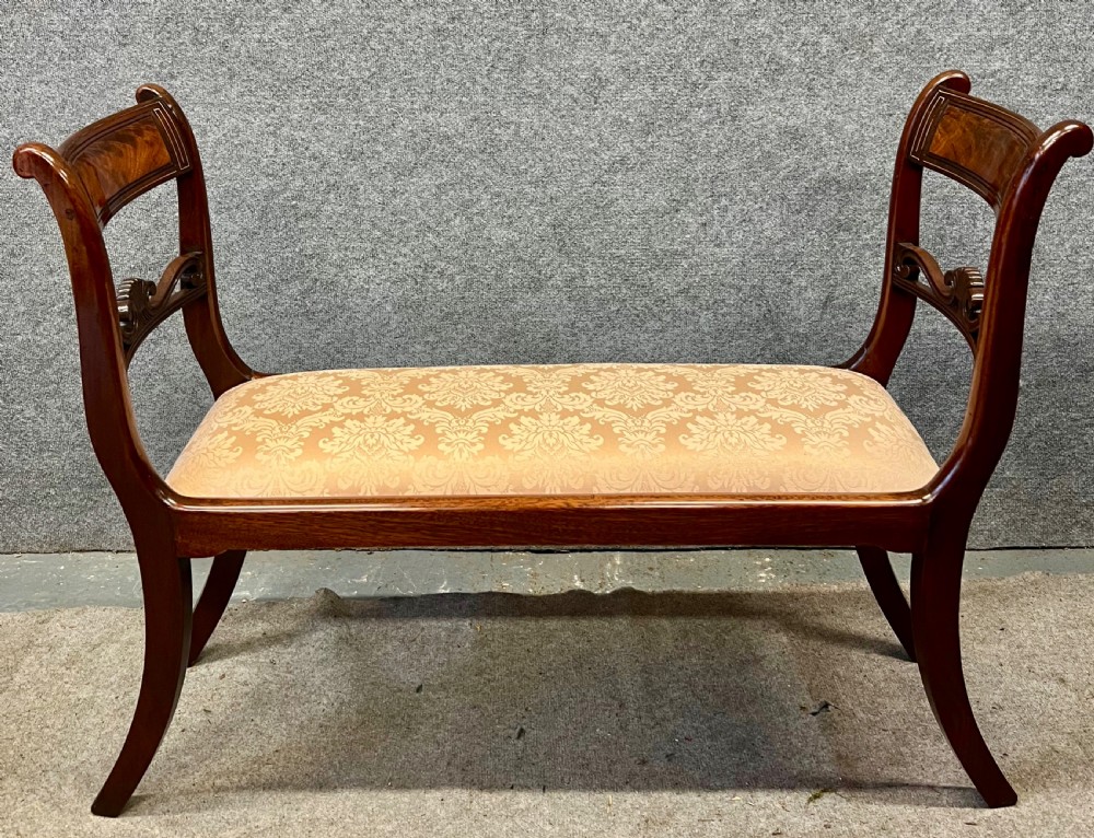 Pair of Regency Brass Inlaid Window Seats View VII