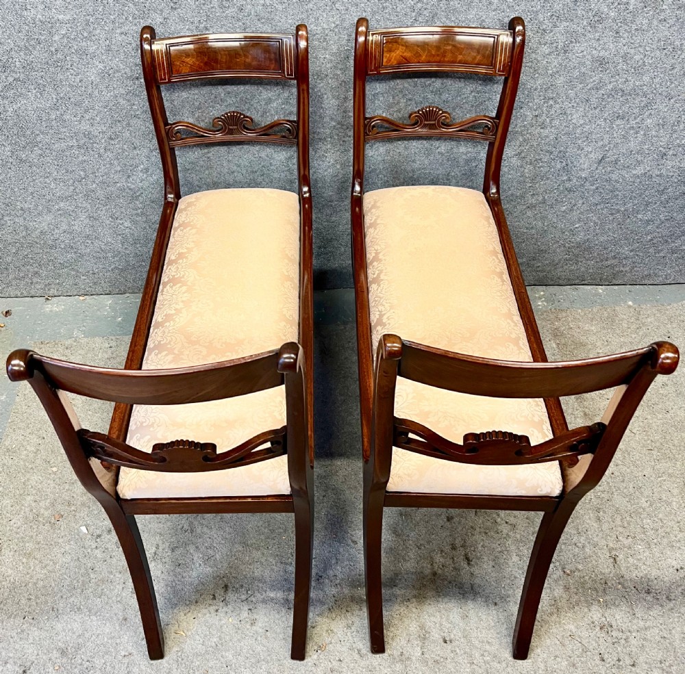 Pair of Regency Brass Inlaid Window Seats View IX