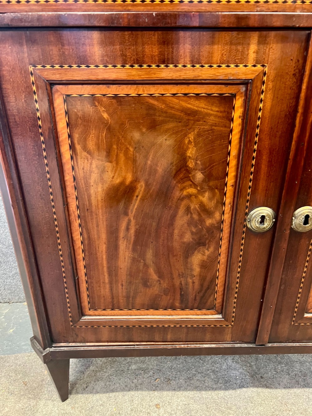 Small Antique Dutch Inlaid Mahogany Side Cabinet View II