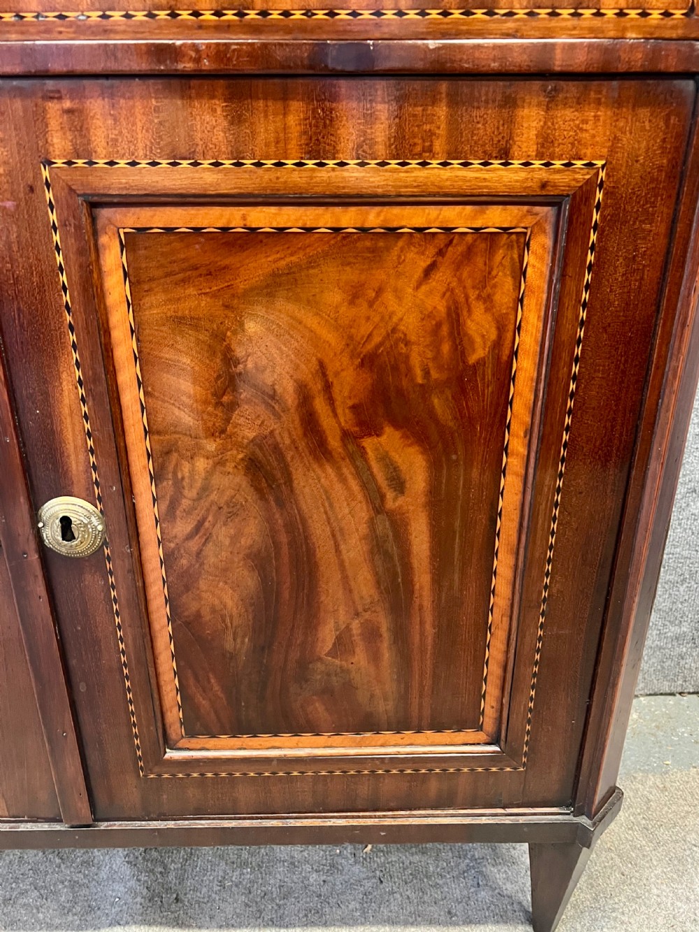 Small Antique Dutch Inlaid Mahogany Side Cabinet View V