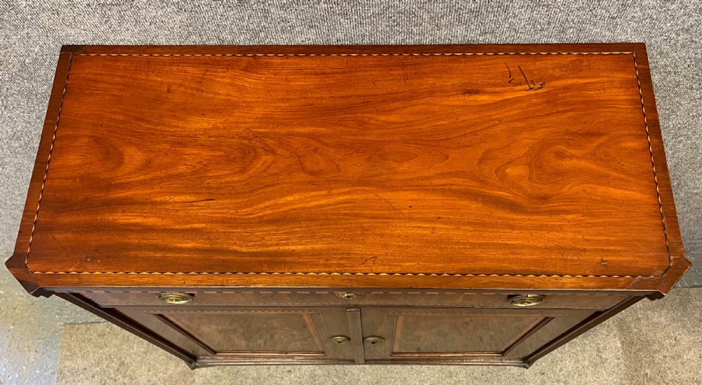 Small Antique Dutch Inlaid Mahogany Side Cabinet View VII