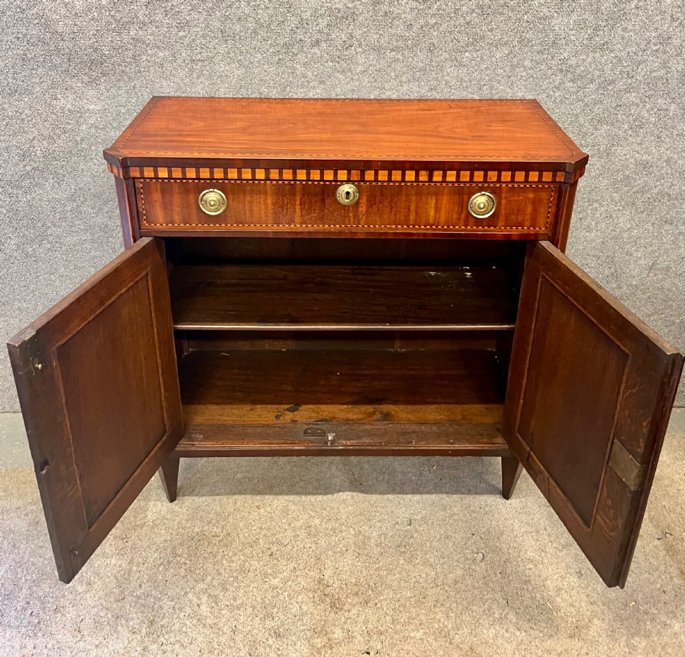 Small Antique Dutch Inlaid Mahogany Side Cabinet View VIII
