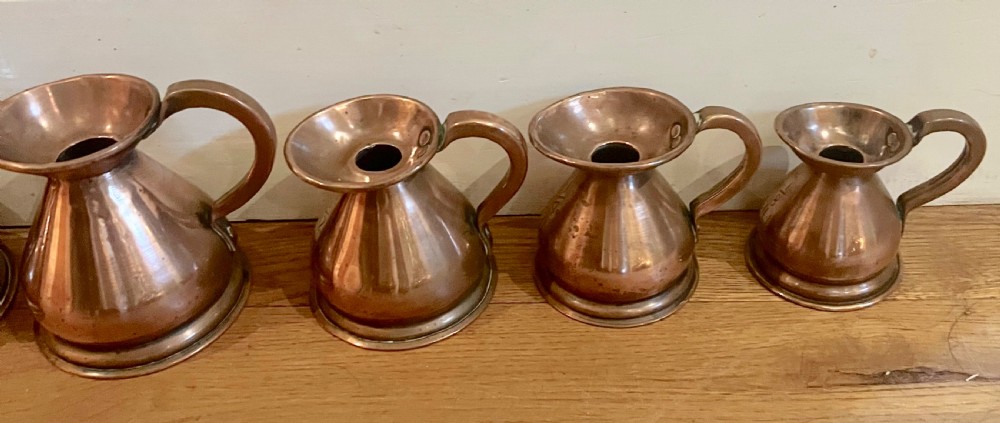 Set of  George V Copper Measure Jugs View XIII
