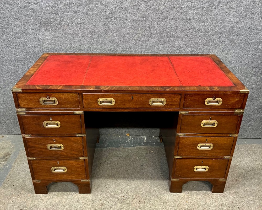 Antique Mahogany Campaign Desk