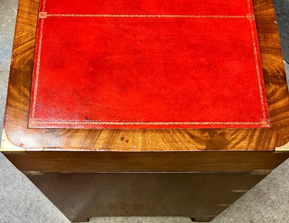 Antique Mahogany Campaign Desk View IX