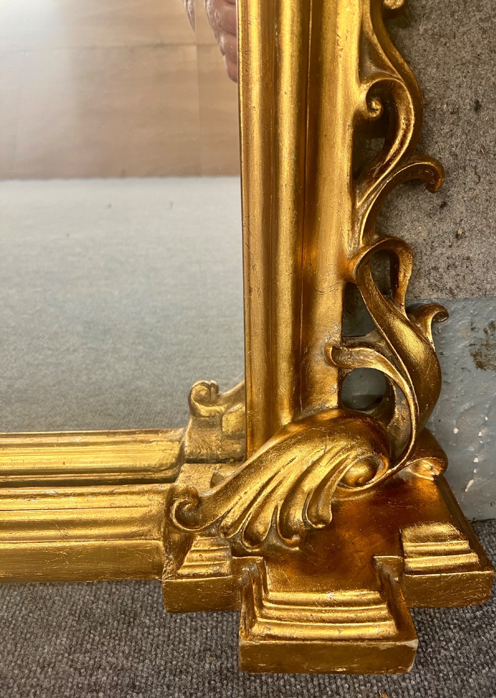 Large Gilded Overmantel Mirror View III