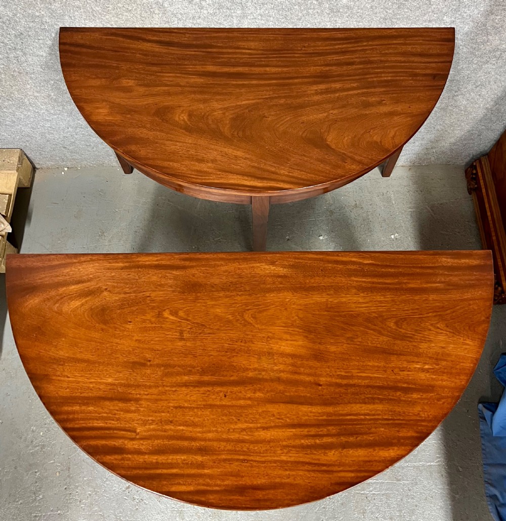Pair of George III Mahogany Console Tables View III
