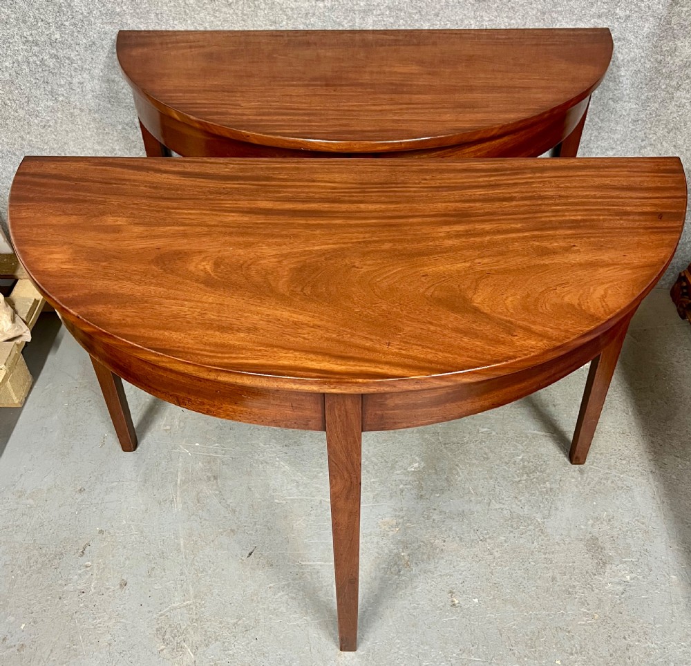 Pair of George III Mahogany Console Tables View VII