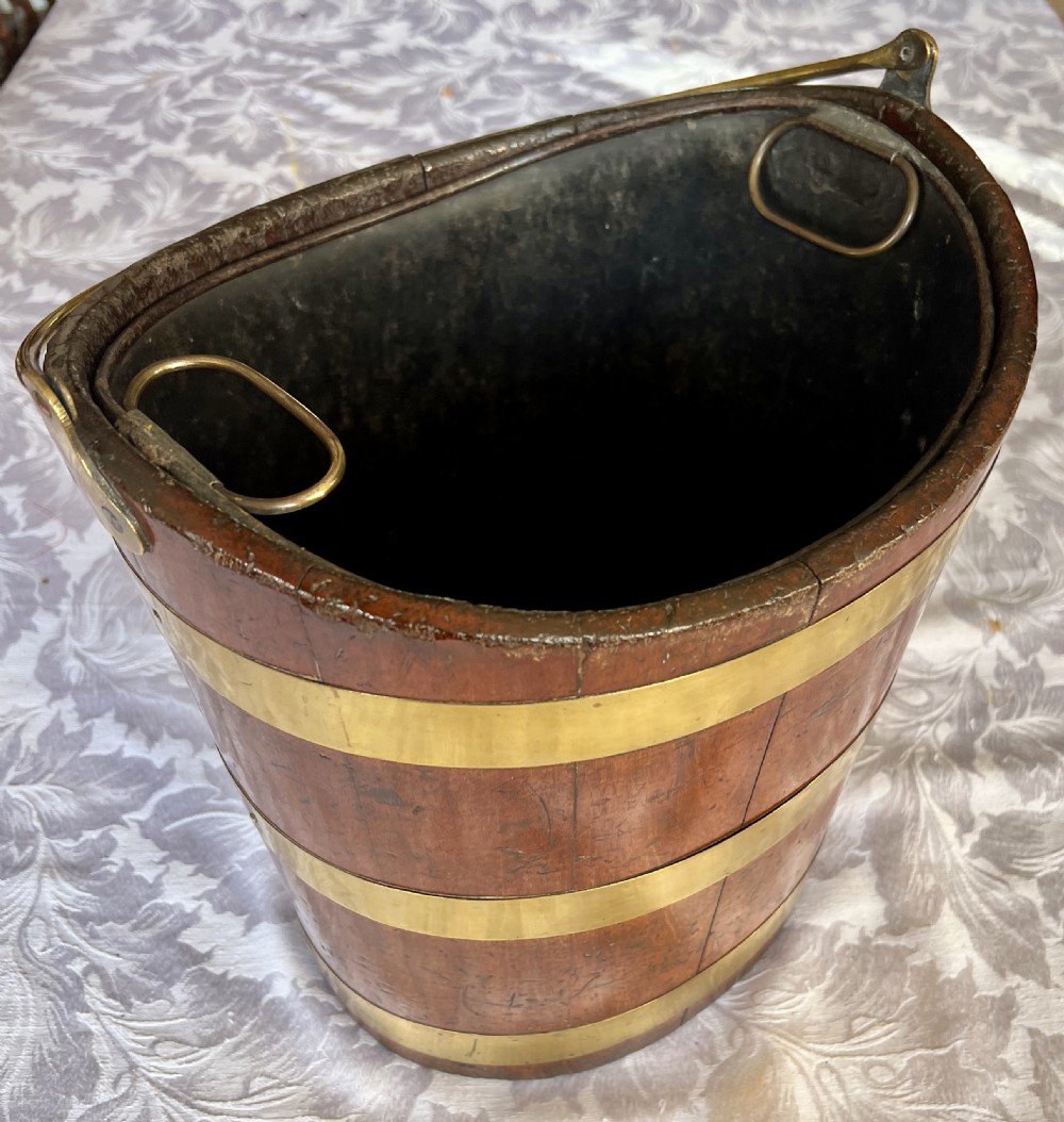 Georgian Mahogany Brass Bound Bucket View V