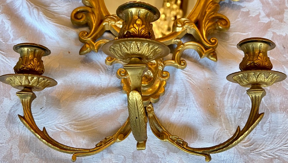 Wonderful Pair of Candelabra Wall Mirrors Girandoles View XVII