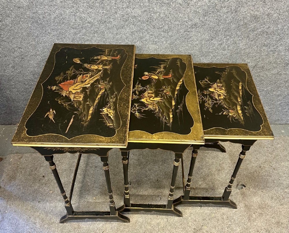 Chinoiserie Nest of 3 Tables