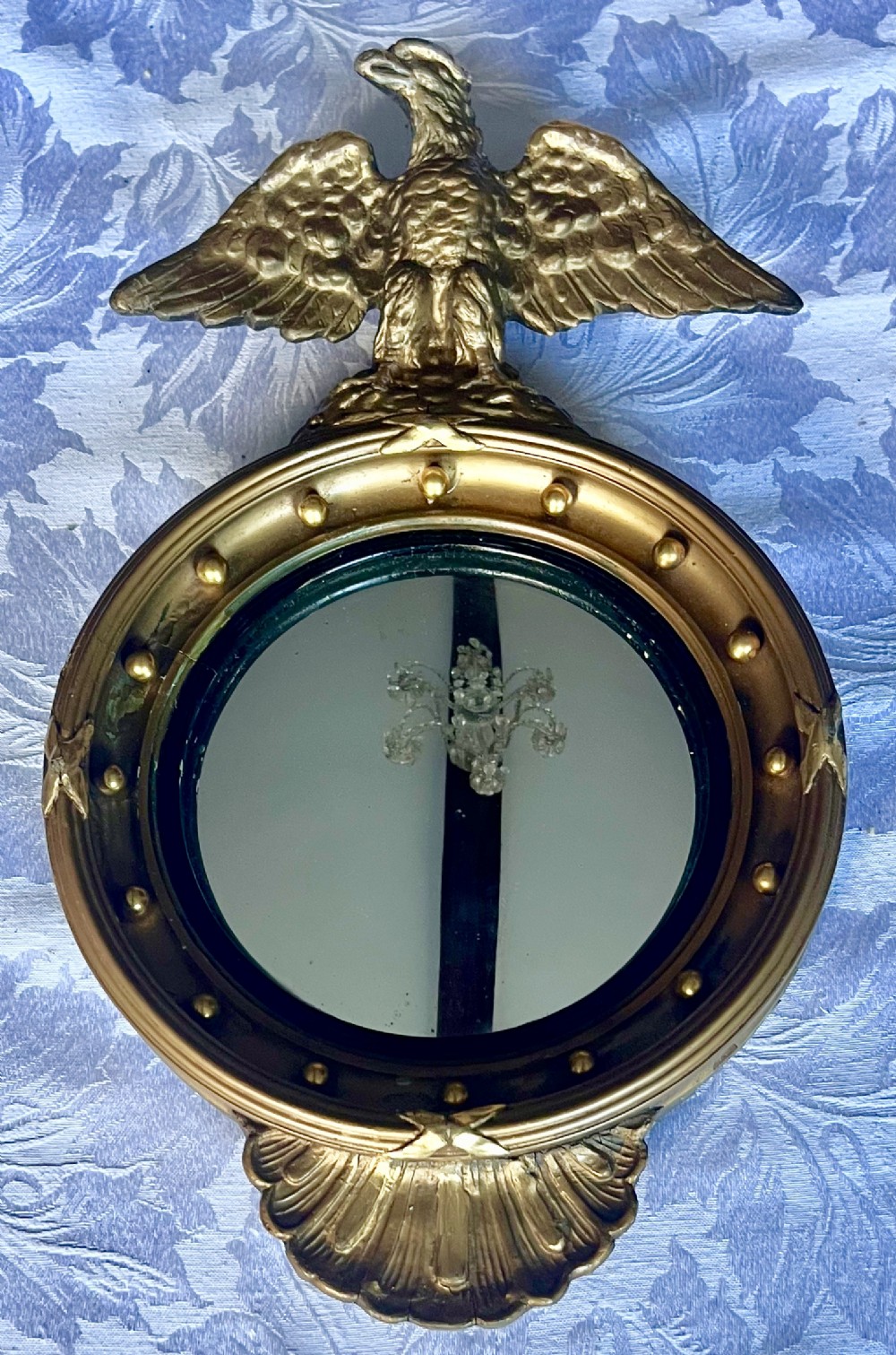 Regency Diminutive Gilded Convex Mirror