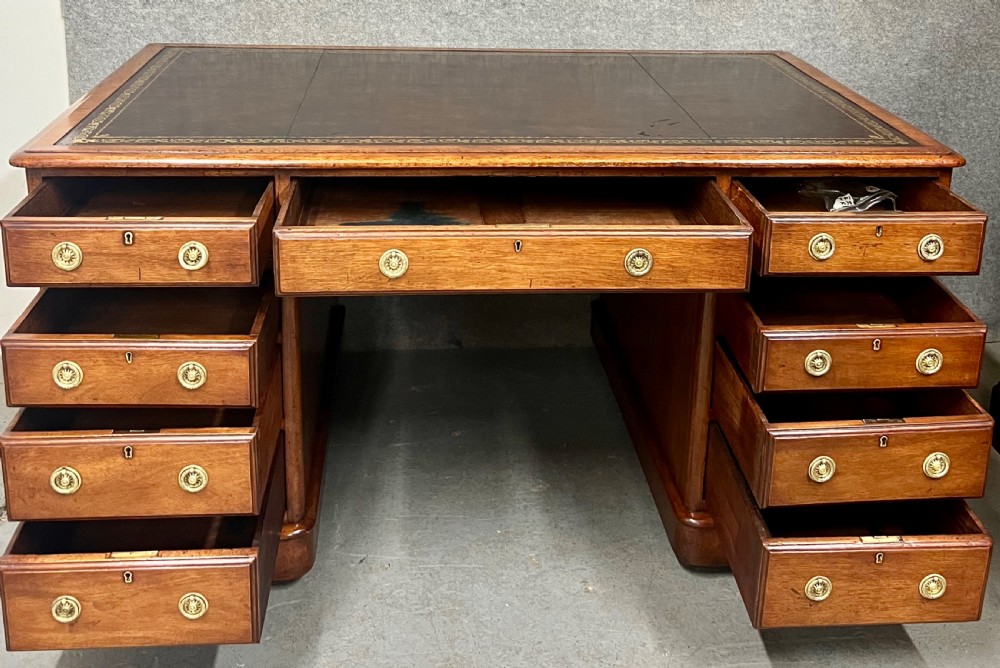 Victorian Good Quality 5Ft. X 3Ft. Mahogany Desk View VI