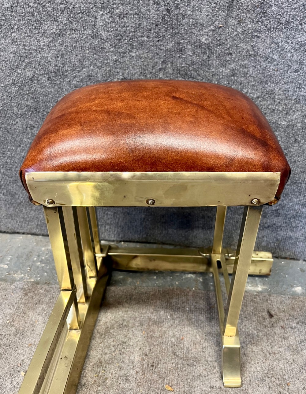 Edwardian Brass and Leather Club Fender View V