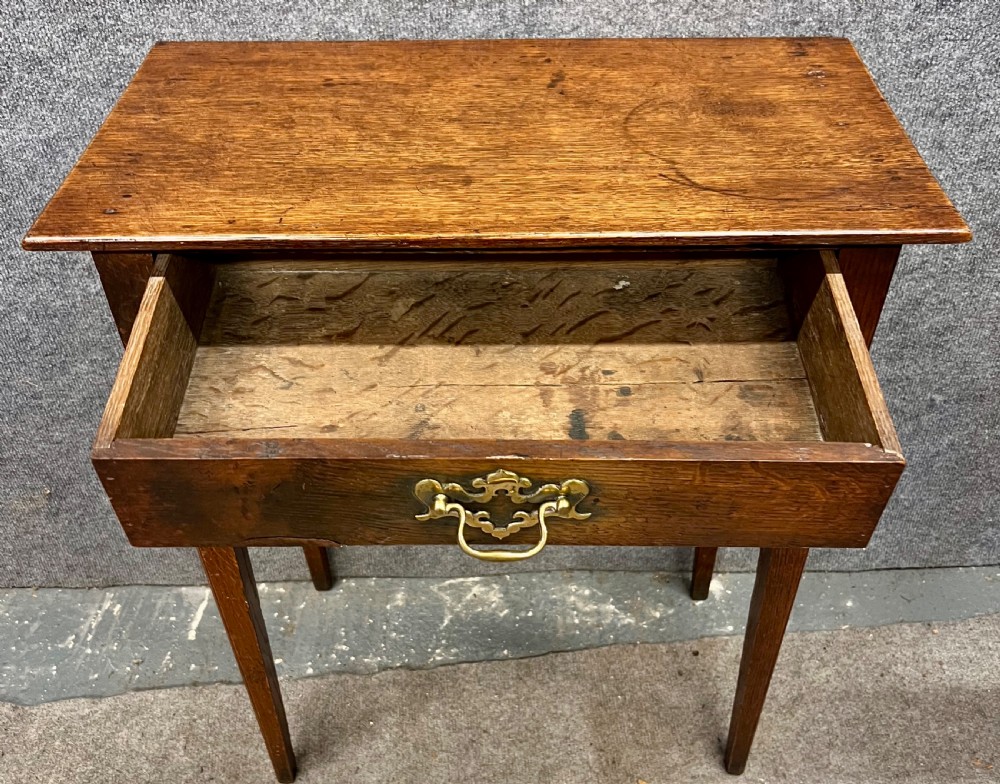 Small 18th.C.  Oak Side Table View VI