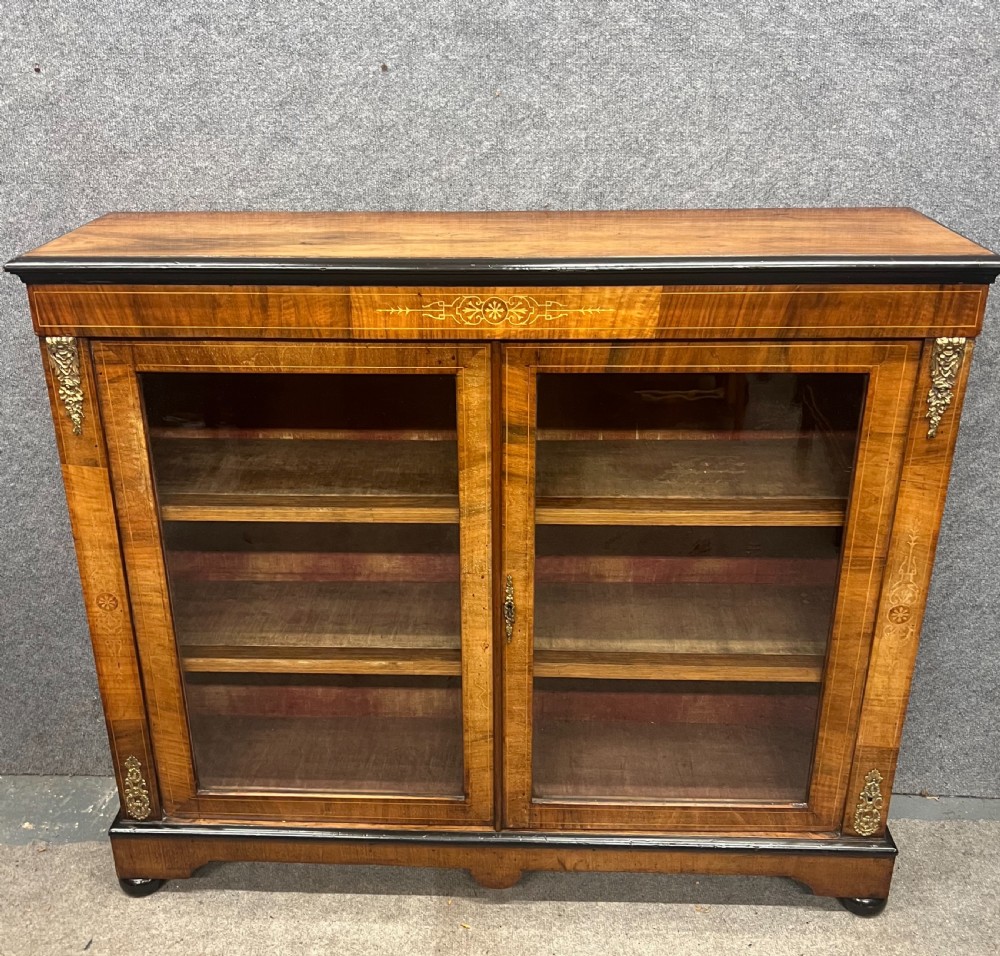Victorian 2 Door Walnut Bookcase