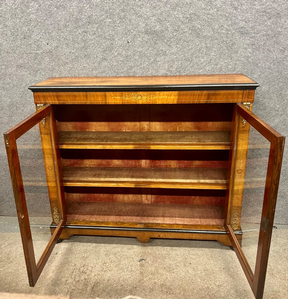 Victorian 2 Door Walnut Bookcase View VIII