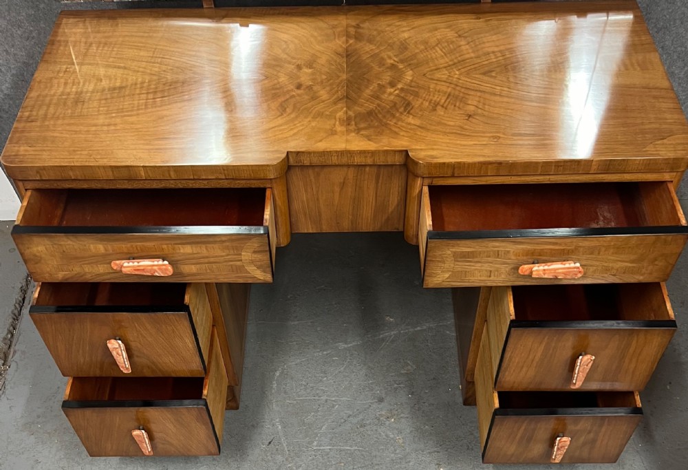 Stylish Art Deco Walnut Dressing Table View VI