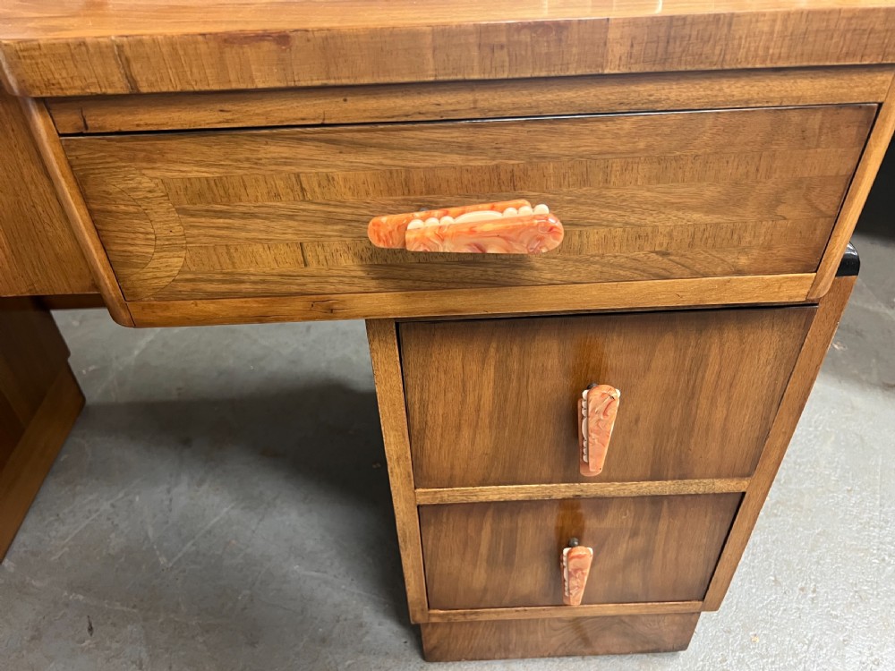 Stylish Art Deco Walnut Dressing Table View IX