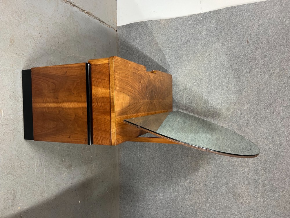 Stylish Art Deco Walnut Dressing Table View XI