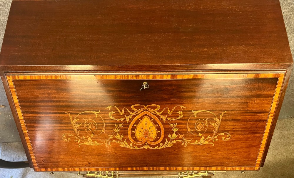 Good Quality Edwardian Inlaid Ladies Bureau View III
