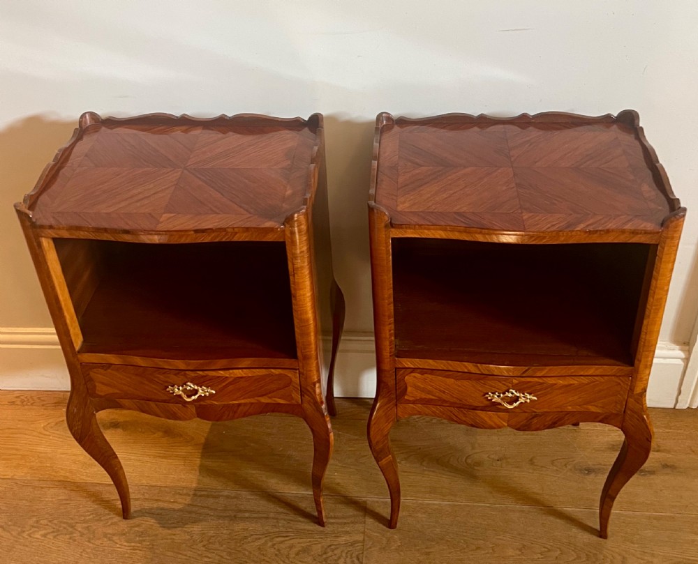 Pair of Good Quality Kingwood Bedside Cabinets View II