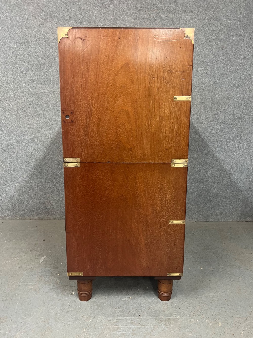 Antique Mahogany Campaign Chest of Drawers View VII