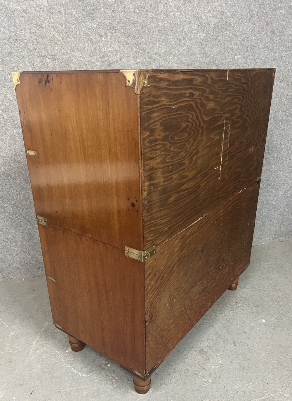 Antique Mahogany Campaign Chest of Drawers View VIII