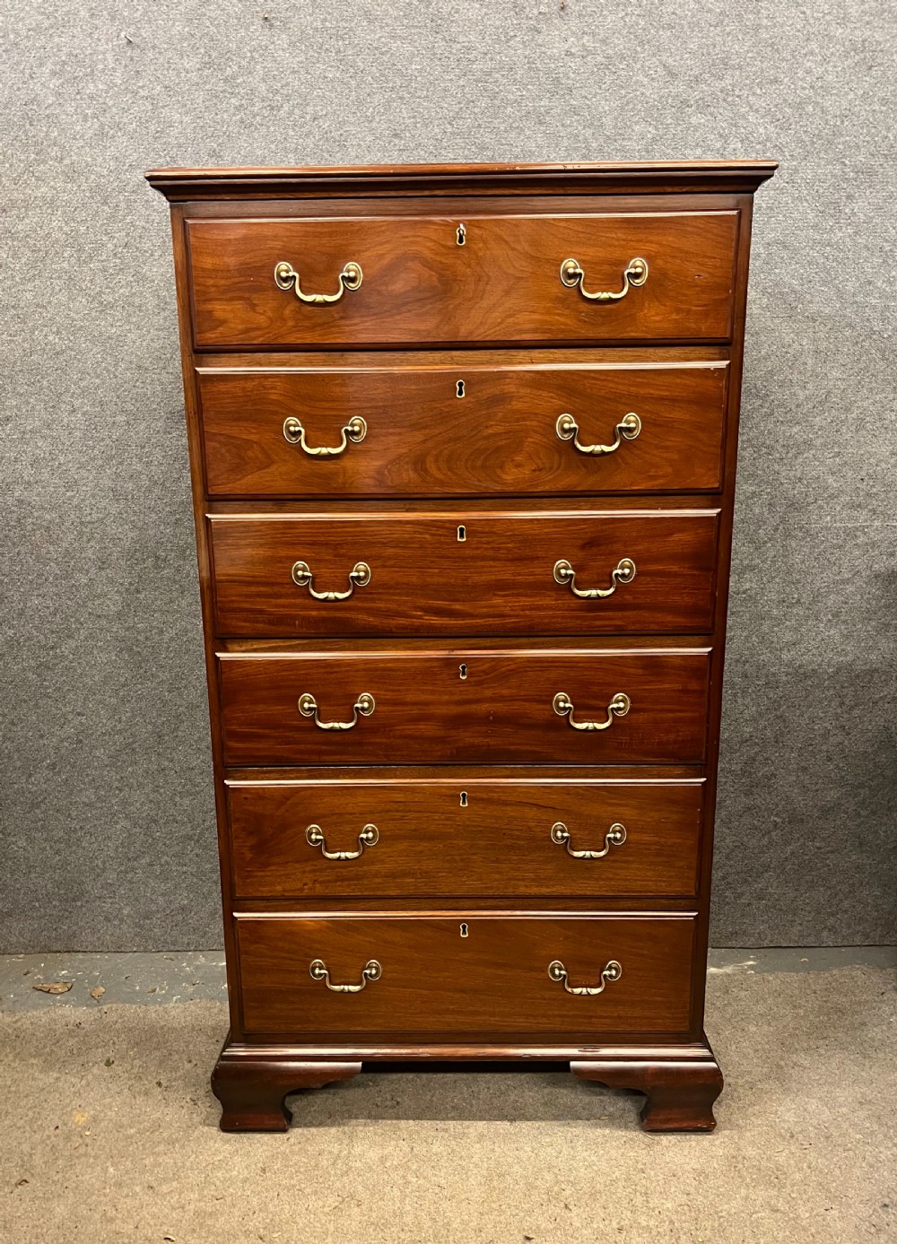 George III Mahogany Tall Boy Chest of Drawers