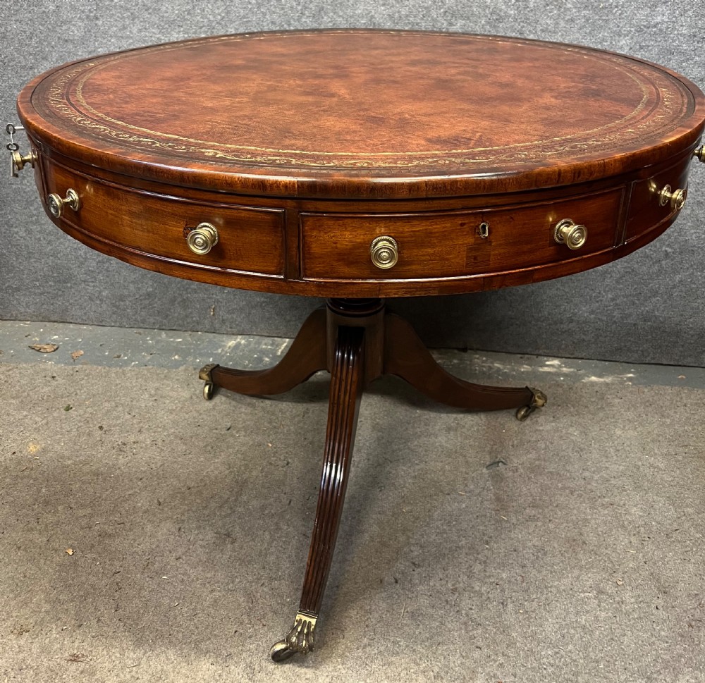 Regency Mahogany Drum Table Centre Table View V