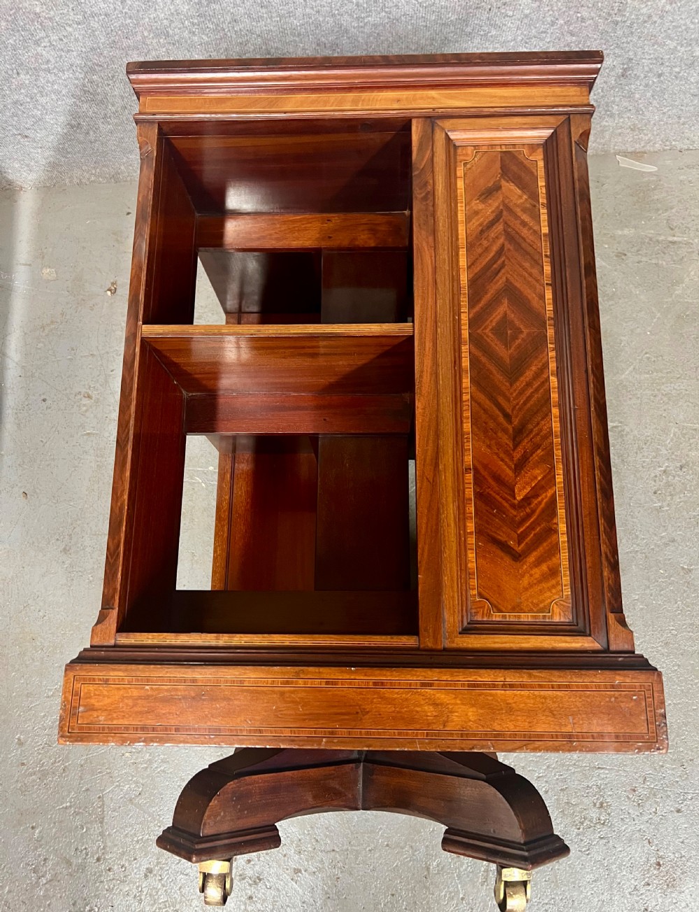 Good Quality Edwardian Inlaid Revolving Bookcase View III