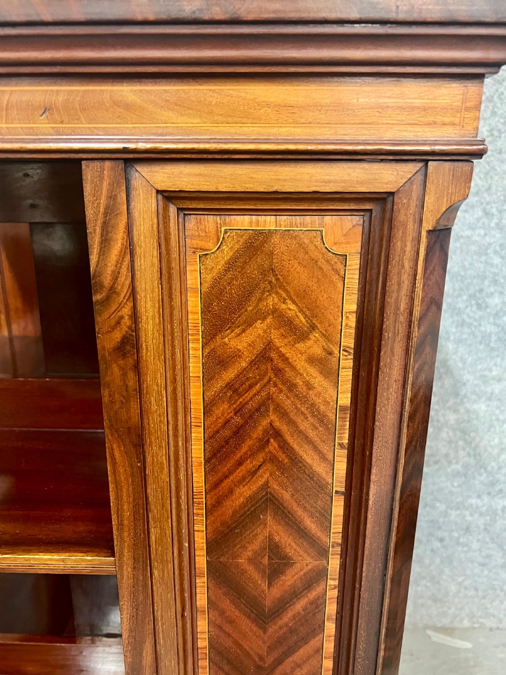 Good Quality Edwardian Inlaid Revolving Bookcase View IV