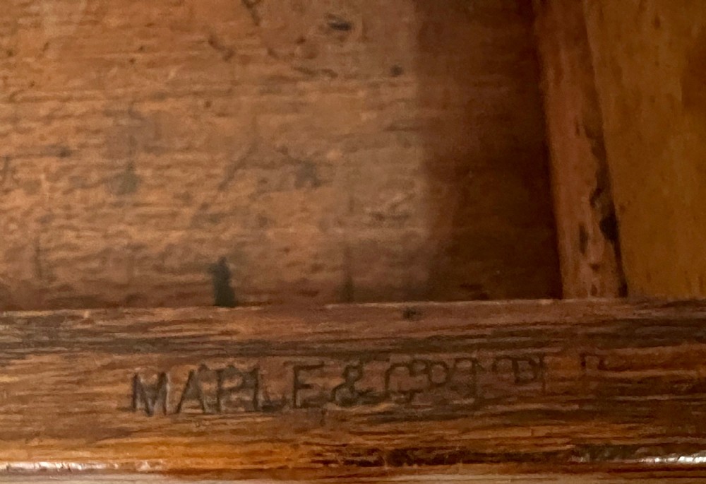 Small Maples & Co. Oak Pedestal Desk View III