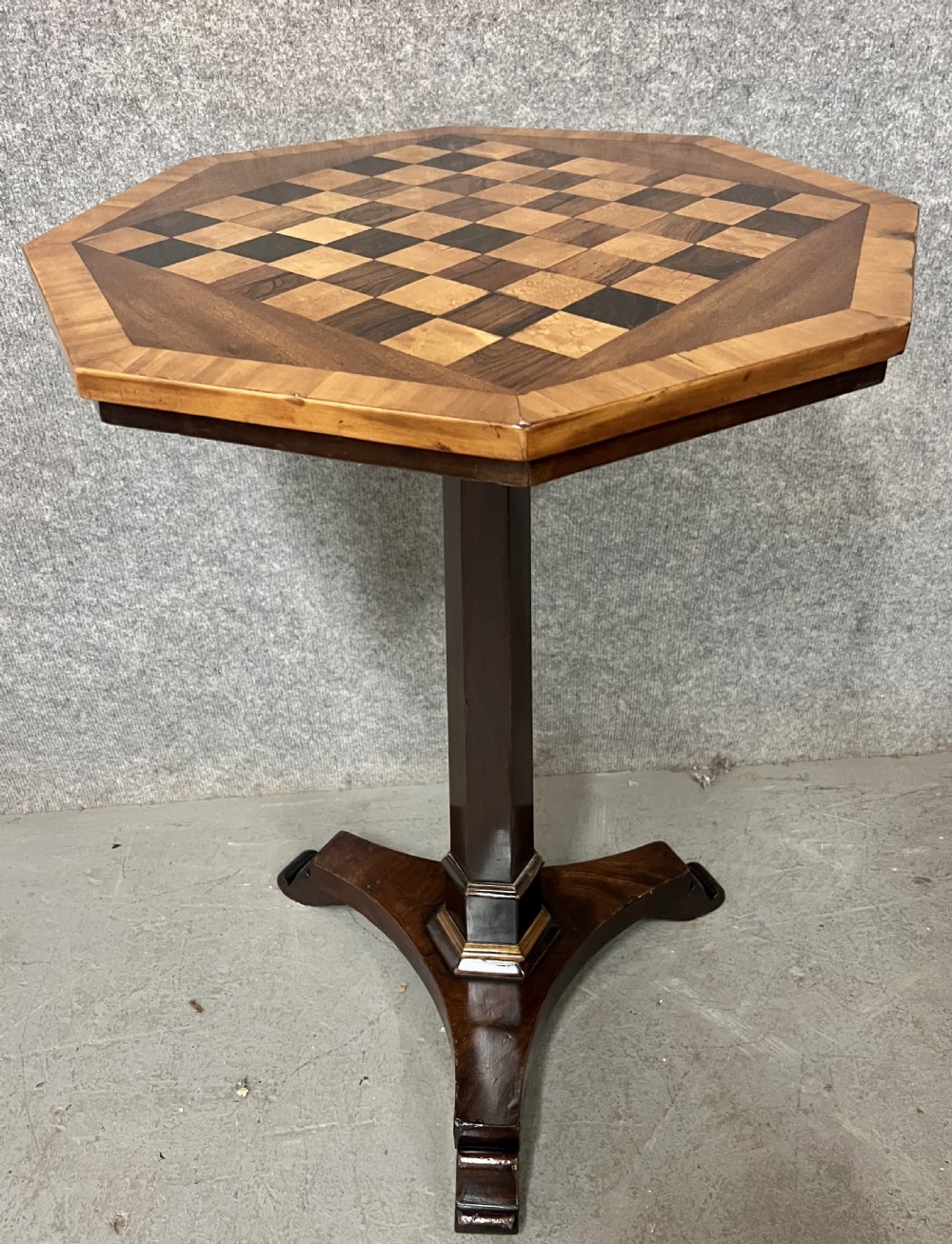 Antique Mahogany & inlaid Chess Table