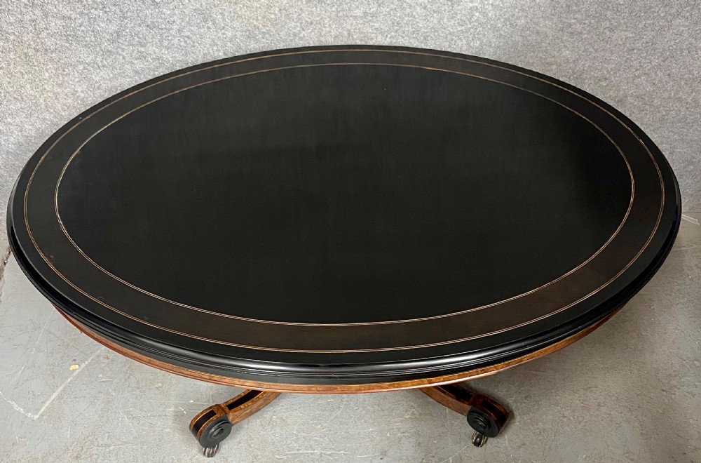 Large Antique Oval Coffee Table View IV