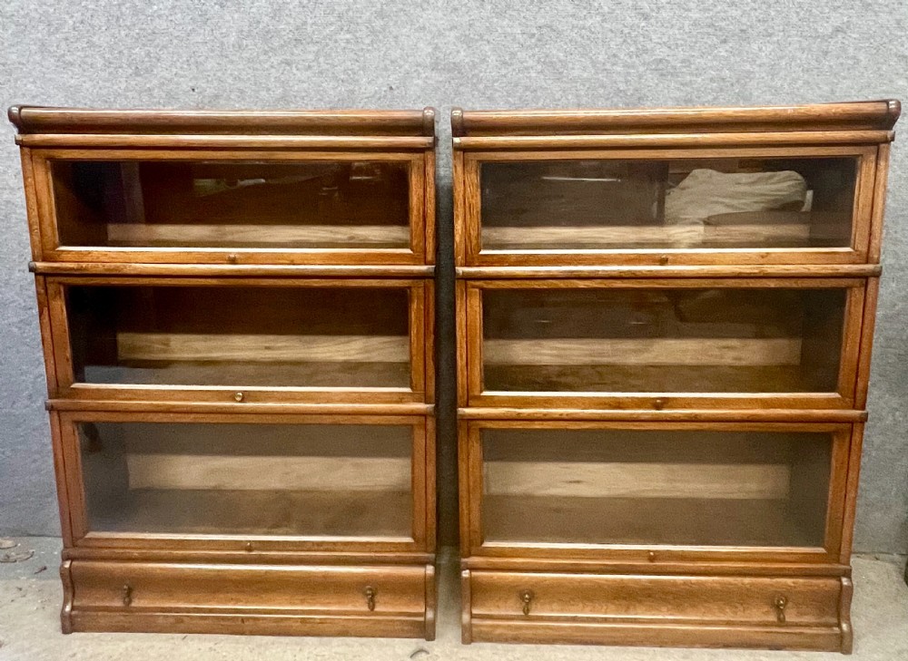 Pair of Globe Wernicke Oak Bookcases