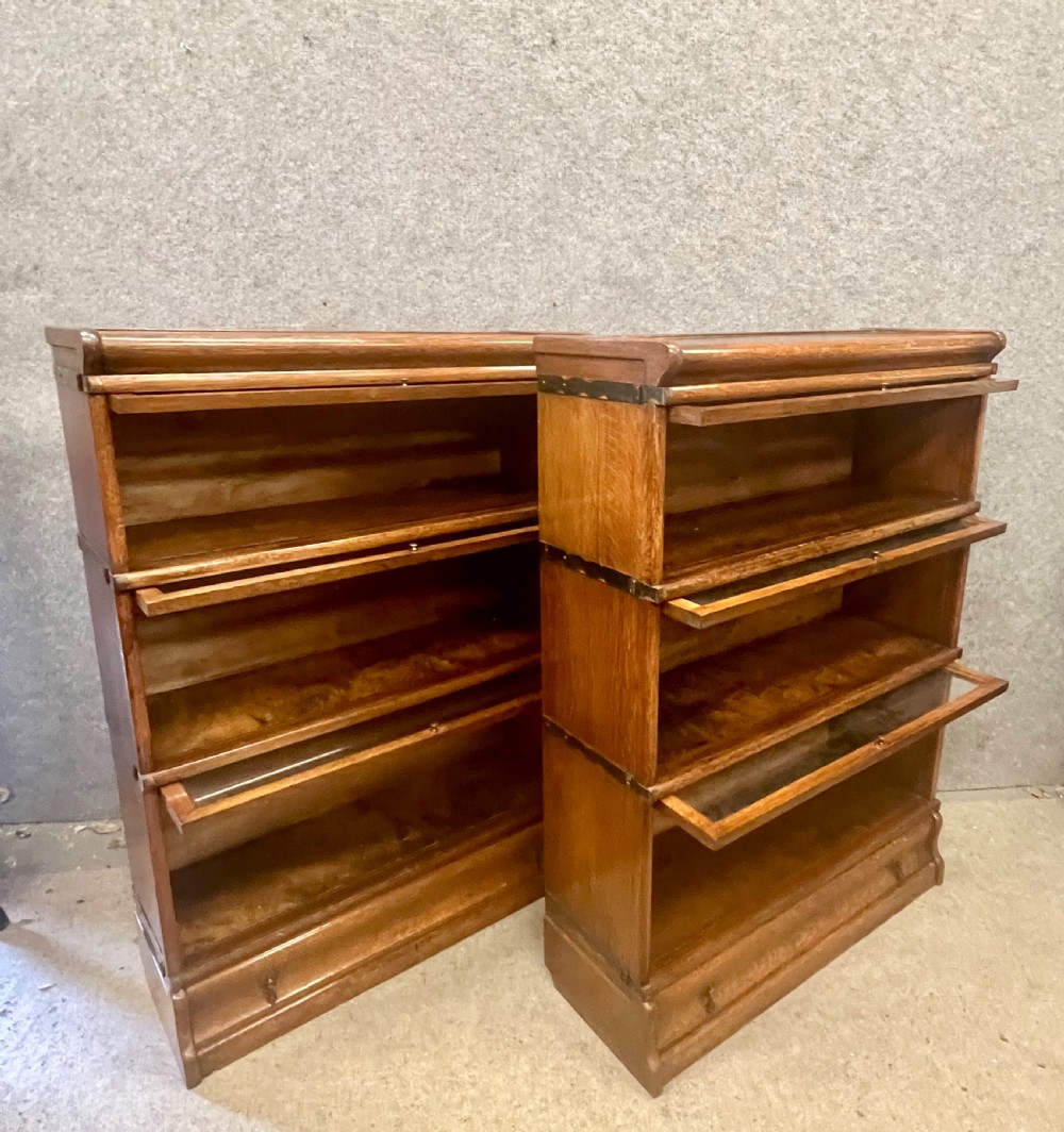 Pair of Globe Wernicke Oak Bookcases View V