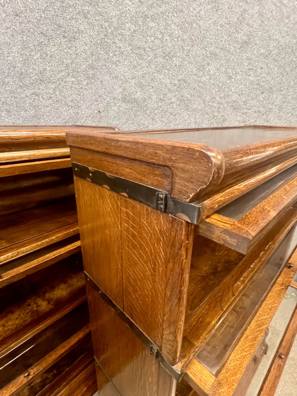 Pair of Globe Wernicke Oak Bookcases View VI