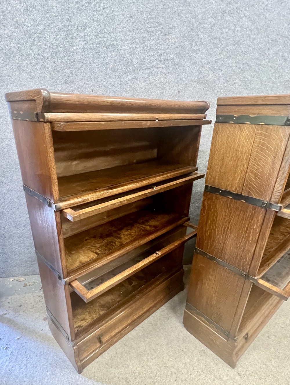 Pair of Globe Wernicke Oak Bookcases View VII