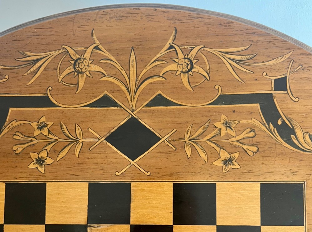 Walnut & Inlaid Sorento Chess Table View VI