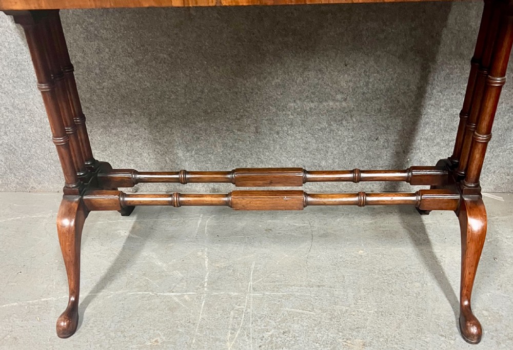 Good Quality Queen Anne Style Burr Walnut Sofa Table View V
