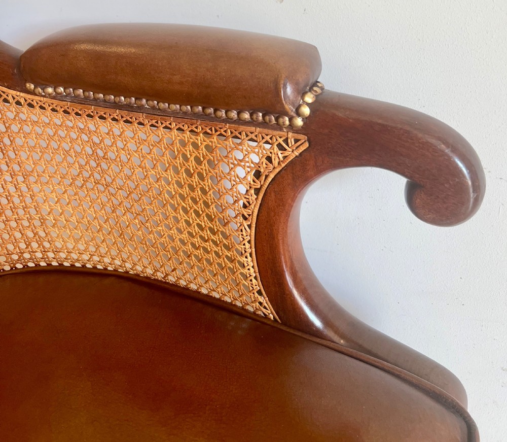 Good Quality Mahogany Bergere Library Desk Chair View V