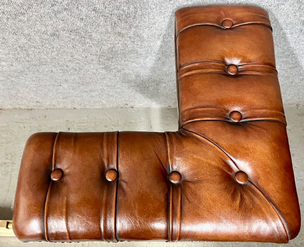 A Good Quality Extendable Brass and Leather Club Fender View X