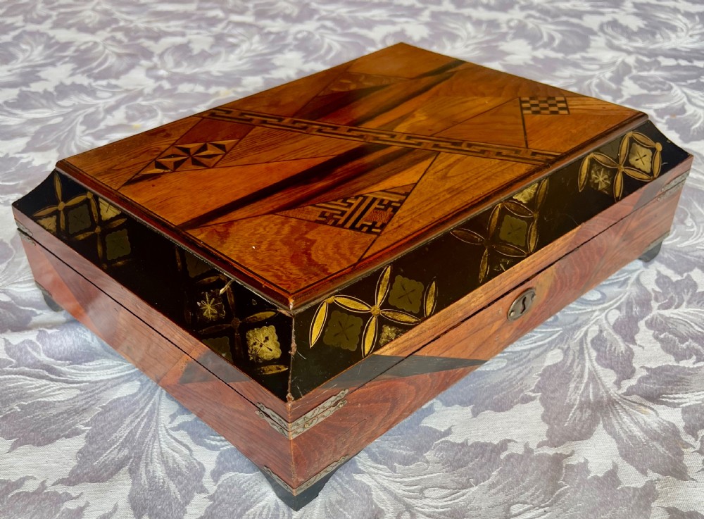 Japanese Yosegi & Lacquered Trinket Box View VII