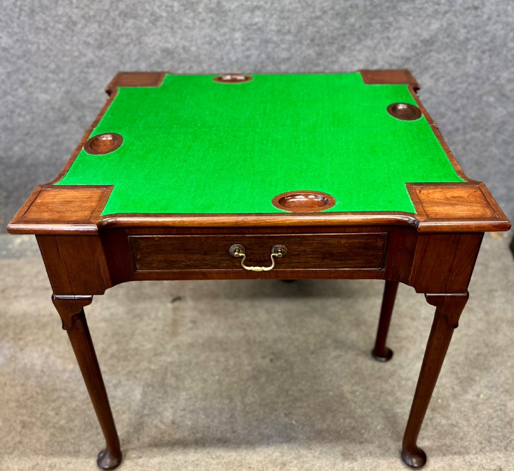 Georgian Mahogany Double Top Games Tea Table View III