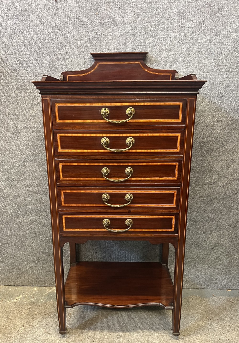Edwardian Mahogany & Inlaid Folio Cabinet