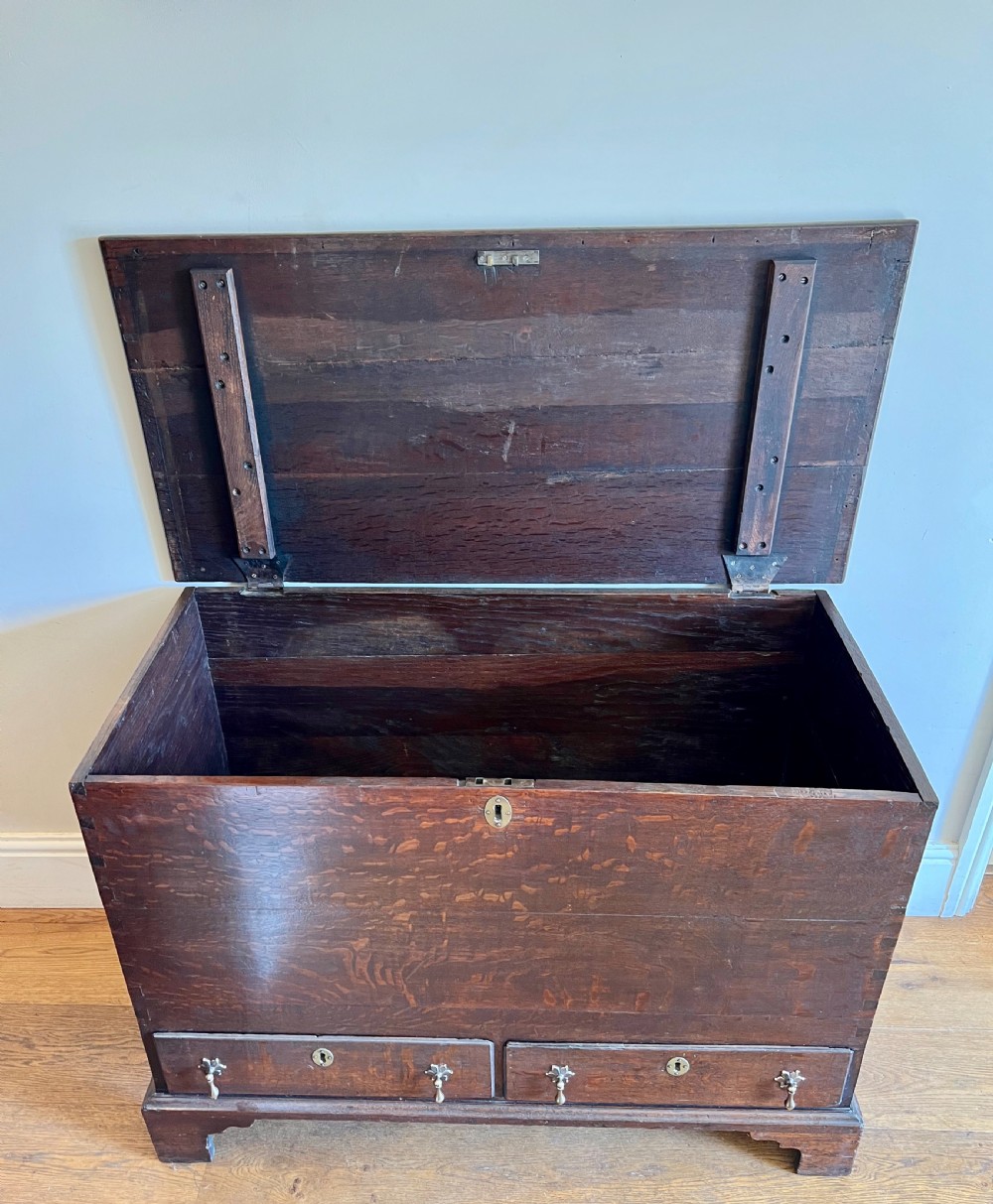 18th.C. Medullary Oak Mule Chest Coffer View III