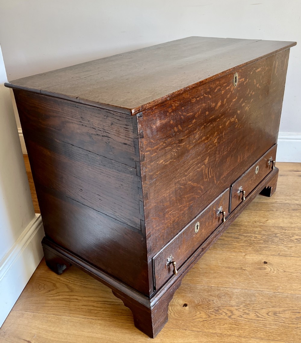 18th.C. Medullary Oak Mule Chest Coffer View V