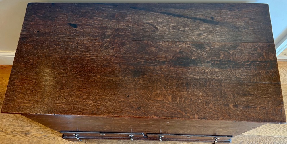 18th.C. Medullary Oak Mule Chest Coffer View VIII