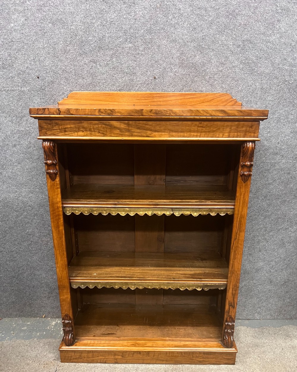 Victorian Walnut Open Bookcase